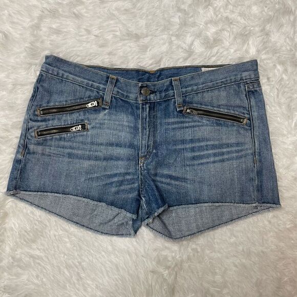 rag & bone Denim Jean Shorts with Zipper Details - Picture 1 of 10